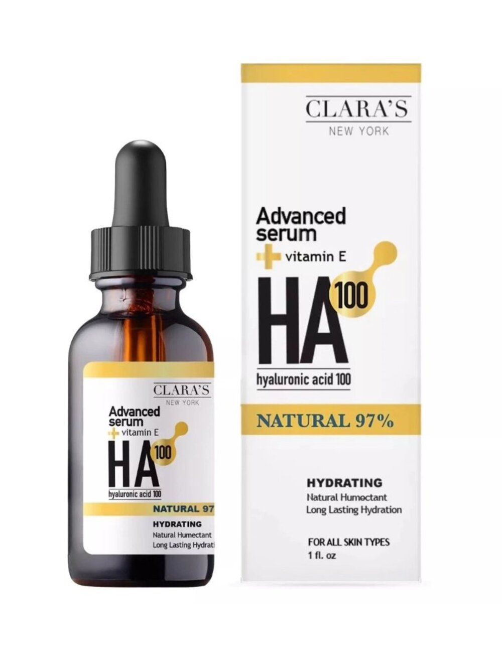 NEW Clara's New York Advanced Serum Hyaluronic Acid 100